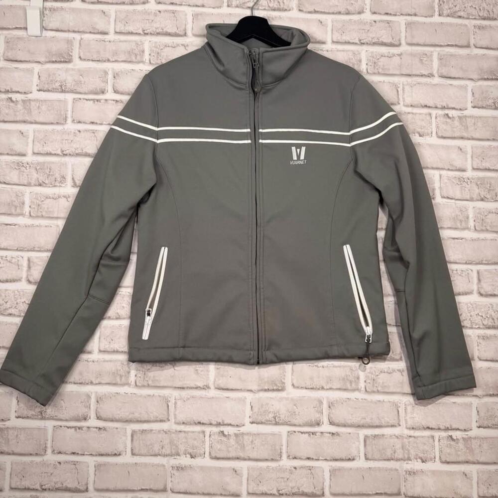Vuarnet Women's Size 10 Softshell Fleece Jacket Gray Lightweight Spring‎ Fall